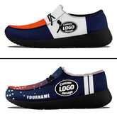 Custom Orange Blue White Denver Sneaker Shoes Combo Offer Personalized Combo ZH-D020289-10